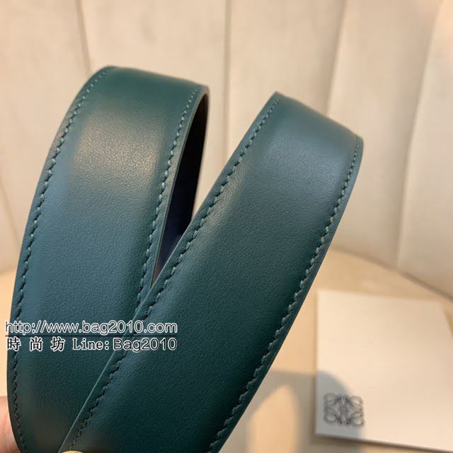 LOEWE女士皮帶 羅意威經典銅扣手掌紋雙面牛皮腰帶  jjp1805